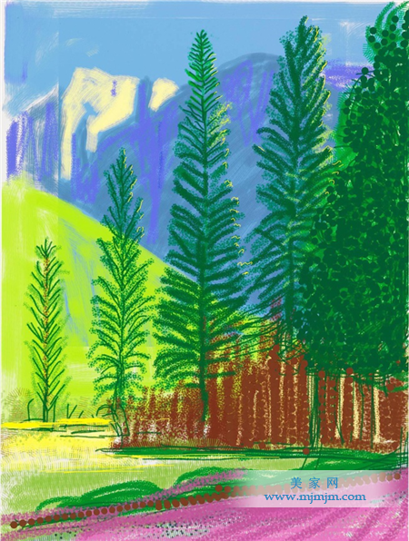 大衛·霍克尼 David Hockney - “Untitled No. 12” from “The Yosemite Suite”
